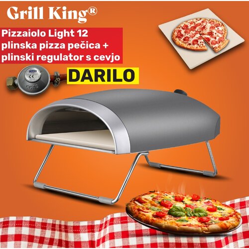 Grill King Pizzaiolo Light 12” plinski pizza pekač + plinski regulator s crijevom + zaštitno pokrivalo Cijene