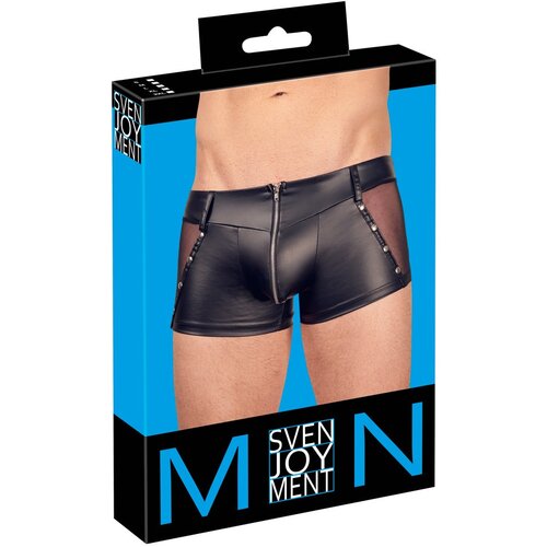 Svenjoyment - bokserice s prozirnim bočnim stranama, patent zatvarač (crne) - M Slike