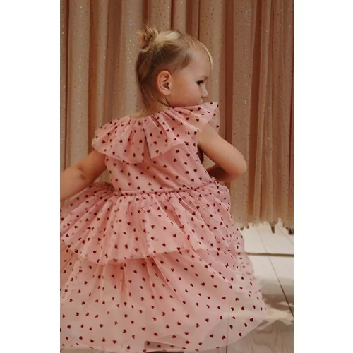 Konges Sløjd Dječja haljina boja: ružičasta, mini, širi se prema dolje