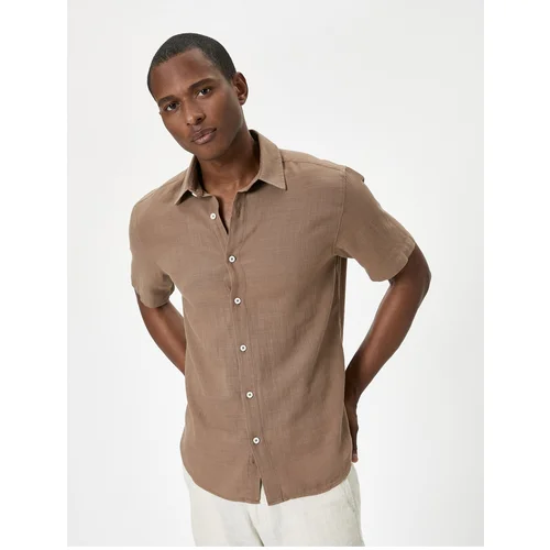 Koton Summer Shirt Short Sleeve Classic Collar Buttoned Cotton