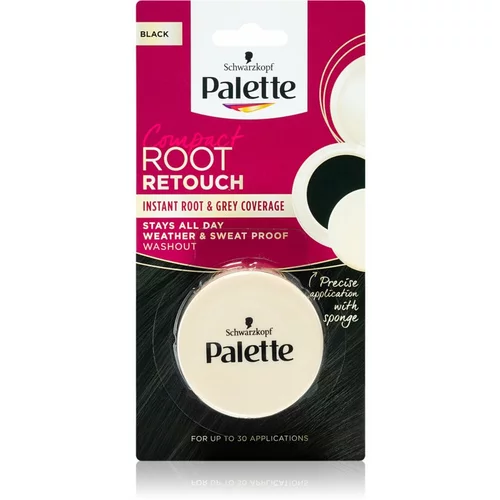 Schwarzkopf Palette Compact Root Retouch korektor za narastek in sive lase s pudrastim učinkom odtenek Black 3 g