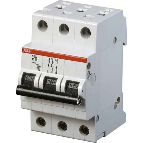 ABB Stotz S&amp;amp;J T&amp;amp;B ABB 2CDS253001R0064 S203-C6 za&amp;scaron;titna sklopka za vodove 3-polni &amp;lt; Slike