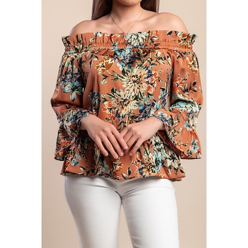 Fenzy Bluza S Cvjetnim Printom, Smeđa Slike