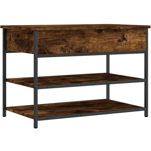 Maison Chic Klop za čevlje - Sedež za čevlje dimljen hrast 70x42,5x50 cm inženirski les, (21776253) Slike