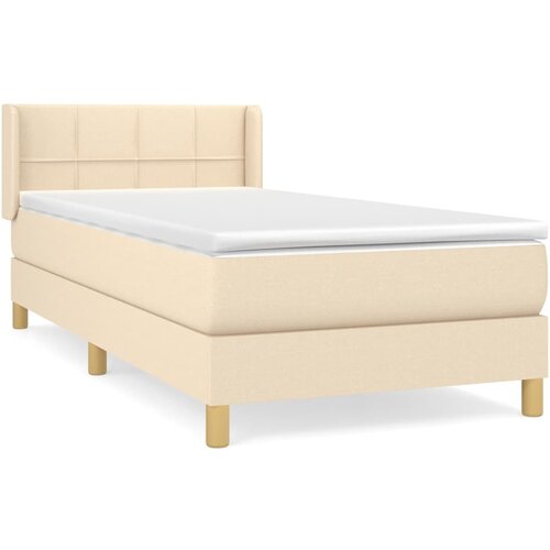 Maison Chic Box spring postelja - Vzmetna postelja z vzmetnico krem 100x200 cm blago SL1359, (21889800) Slike