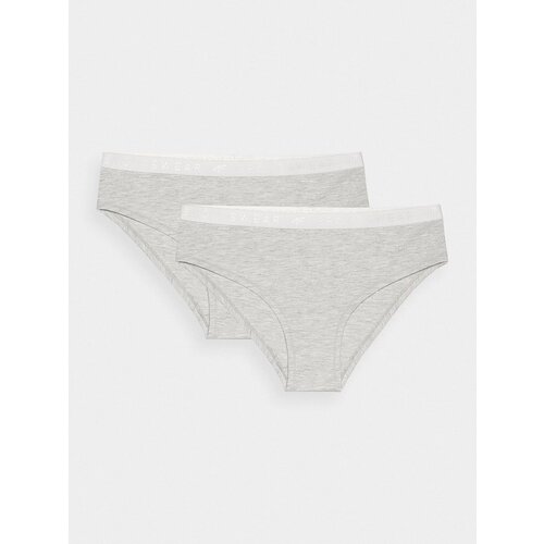 4f Women's Underwear Panties (2 Pack) - Grey Cene