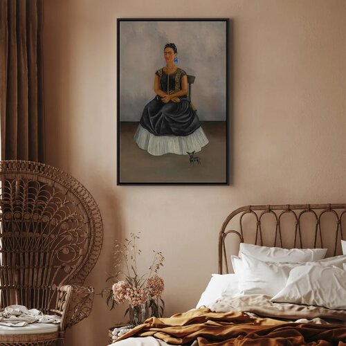  Slika - Frida Kahlo &amp;ndash; Itzcuintli Dog with Me 40x60 U crnom drvenom okviru Slike