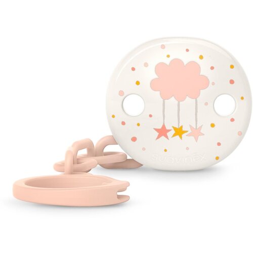 Suavinex Dreams Soother Clip kopča za dudu Pink 1 kom Slike