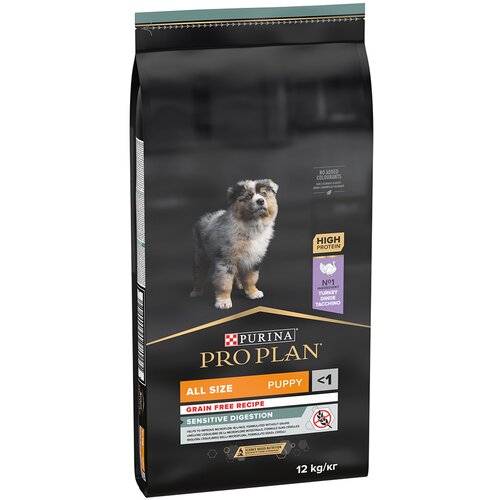 Pro Plan PURINA All Sizes Puppy Sensitive Digestion brez žit, puran - Varčno pakiranje: 2 x 12 kg Cene