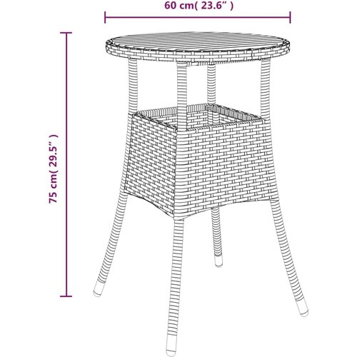  Vrtni stol &amp;Oslash; 60 x 75 cm od bagremovog drva i poliratana sivi Slike