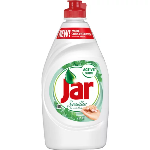 Jar Detergent za pomivanje posode Sensitive Tree Tea Mint 450 ml