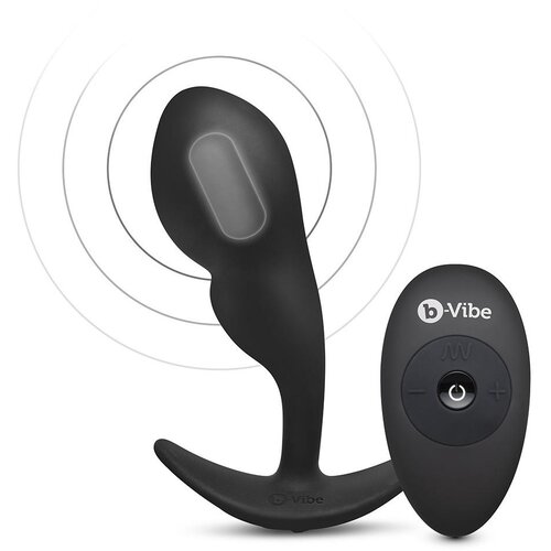 b-Vibe Remote Control P-spot Snug Plug 145g Black Cene