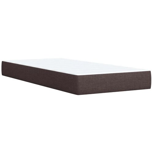  Boxspring krevet s madracem Tamno smeđa 100 x 200 cm Tkanina - Tamno smeđa 100 x 200 cm Dizajn linija Slike