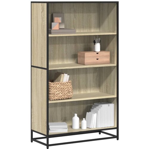 VidaXL Polica za knjige sonoma hrast 80,5x35x139 cm izrađeno drvo Slike