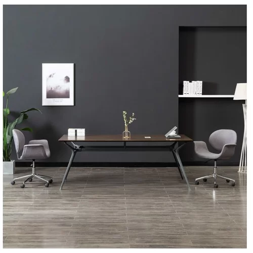  Vrtljiv pisarniški stol sivo blago