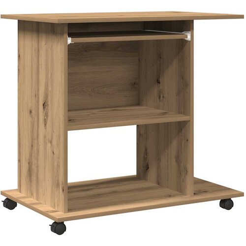 Maison Chic Računalniška miza - pisarniška miza artisan hrast 80x50x75 cm inženirski les, (21785589) Cene