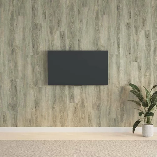  Zidne ploče s izgledom drva sive od PVC-a 2 06 m²