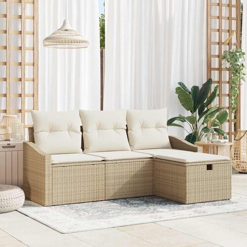  Set sofe s jastukom s pohranom 4 pcs Bež poliratan Cijene
