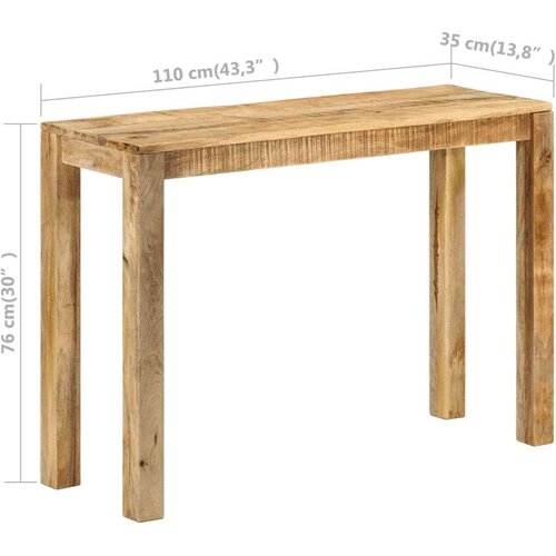 VidaXL Konzolni stol 110 x 35 x 76 cm od grubog drva manga Slike