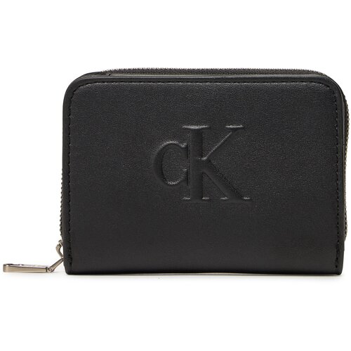 Calvin Klein Jeans Majhna ženska denarnica Sculpted Med Flap Zip Around LV04K1004G Črna Slike