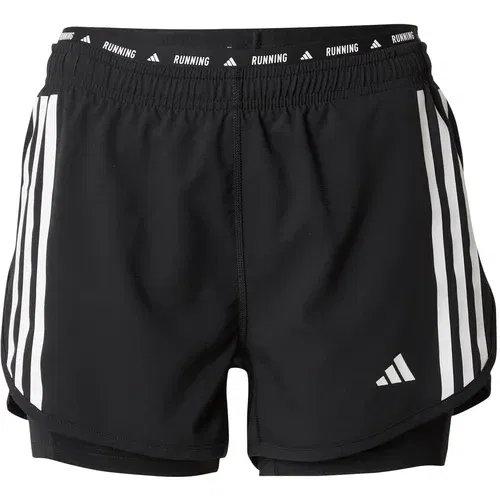 Adidas Športne hlače 'Own The Run' črna / bela