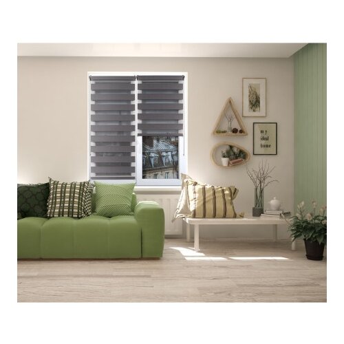 Luance zebra roletna 120x180 cm tamno siva ( 3502120180938 ) Cene