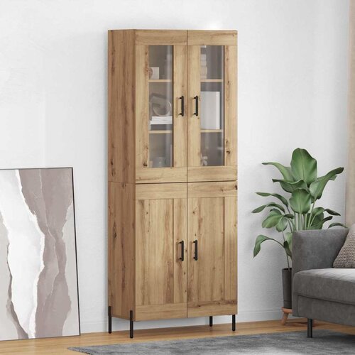 vidaXL Highboard Umjetnički hrast 69,5 x 34 x 180 cm Konstruirano drvo Cene