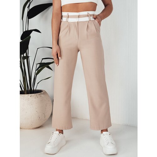 DStreet Spodnie damskie wide leg GINZOM beżowe Slike