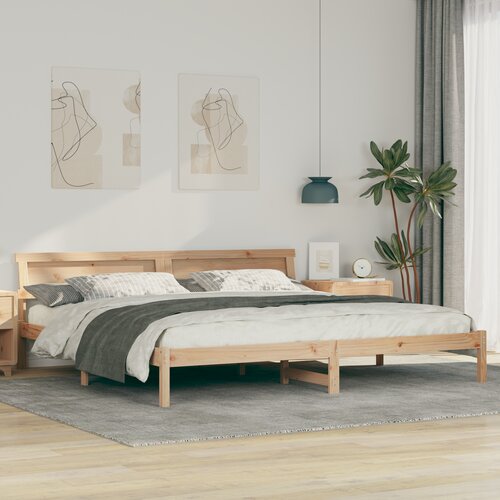 vidaXL Konstrukcija postelje Rjava 180 x 200 cm Masivno borovo les Cene