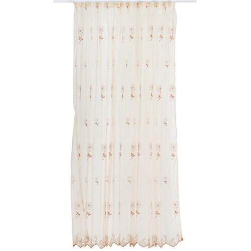 Mendola Fabrics Bež prosojna zavesa 140x245 cm Edith – Cene