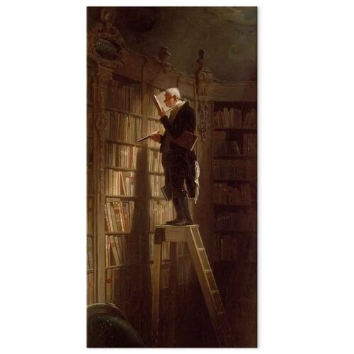  Slika - Carl Spitzweg &amp;ndash; The Bookworm 40x80 Na talijanskom platnu Slike