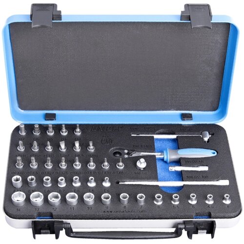Unior Ključevi nasadni i nastavci, prihvat 1/4", u metalnoj kutiji 44 615150 Cene