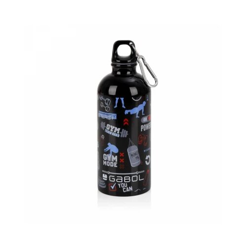 Gabol Aluminijumska boca za vodu 7x21 cm 600ml-0,12 kg Training crna 16ADG234948B Slike