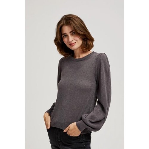Moodo Sweater with puff sleeves and metal thread Cene