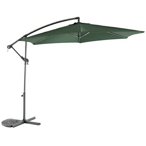 SUNFUN Viseći suncobran Toscana (Tamnozelene boje, Pokrivanje promjera: 300 cm) Slike