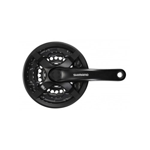 Shimano POGON TOURNEY FC-TY501, 48X38X28T, KURBLA 170MM, 6/7/8 BRZINA, CG, CRANK FIXING BOLT, BLACK, IND.PACK Slike