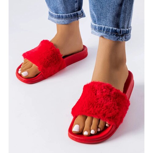 Gemre Red flip-flops with fur Raffaele Cijene