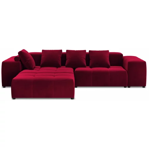 Cosmopolitan Design Rdeč kotni žametni kavč (obojestranski) Rome Velvet - Cosmopolitan Design