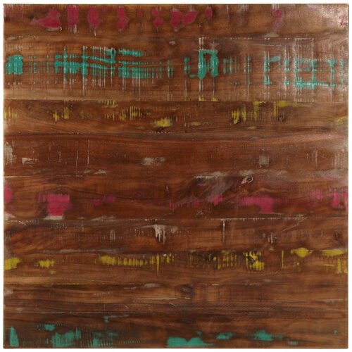 Stolna ploča 70x70x1,5 cm četvrtasta masivno obnovljeno drvo Cijene