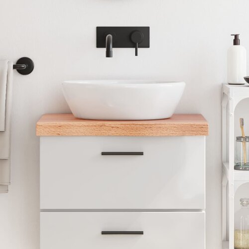 vidaXL kopalniški pult svetlo rjav 60x40x(2-6) cm obdelan trden les Cene