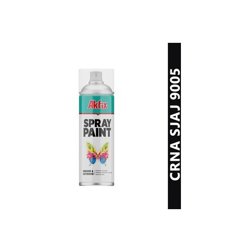 Akfix boja u spreju 9005 crna sjaj 400 ml Cene
