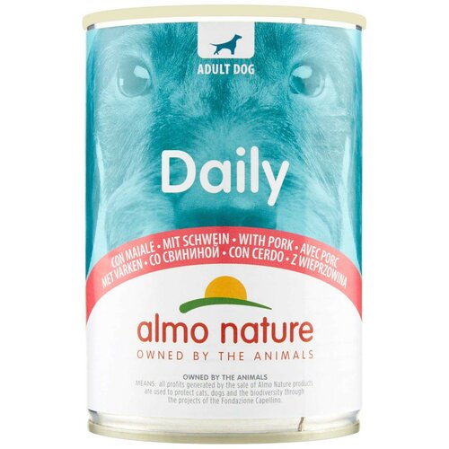 Daily dog adult almo nature svinjetina konzerva 400g Slike