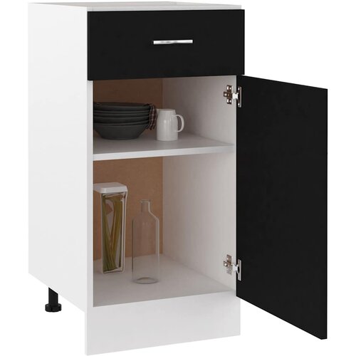  s donjim ladicama &amp;quot;Lyon&amp;quot; Crni 40x46x81,5 cm Konstruirano drvo Slike