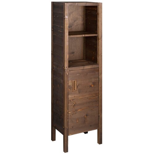 Sapho Rjava visoka/ozka kopalniška omarica iz masivne smreke 40x140 cm Brand – Cene