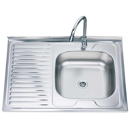 Inter Ceramic Sudopera alpaka nasadna pravougaona 60x80x16 sifon 9cm hrom+s Slike