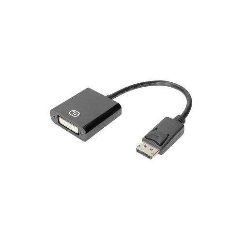 Digitus DisplayPort / DVI priključni kabel DisplayPort utikač, DVI-I 24+5-polna utičnica 0.15 m crna DB-340414-001-S dvostruko zaštićen, standardni HDMI, podržava HDMI, sa zaštitom DisplayPort kabel Cijene
