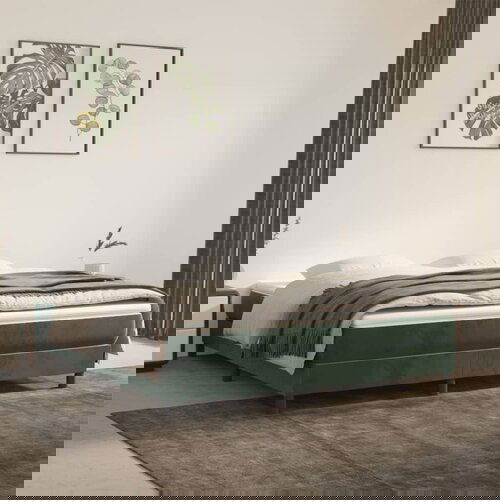 VidaXL Madrac s oprugama tamnozeleni 180x200x20 cm bar&amp;scaron;unasti Slike