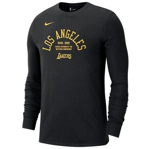 Nike Majice s kratkimi rokavi Nba Los Angeles Lakers Courtside Črna Cene