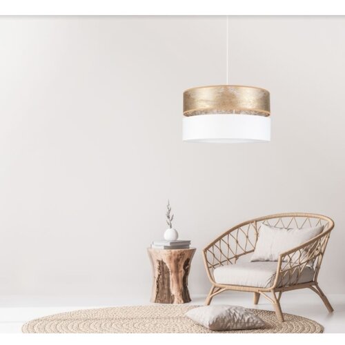  Luster na sajli LIMA 1xE27/60W/230V bela/zlatna Slike