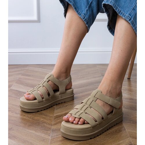 Gemre Dark beige gladiator platform sandals Hartos Cene
